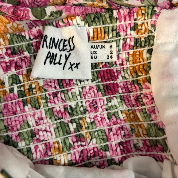 Princess Polly Emily Babydoll Floral Maxi Dress size 2 Fairy Y2K  Wedding Guest - Picture 10 of 16